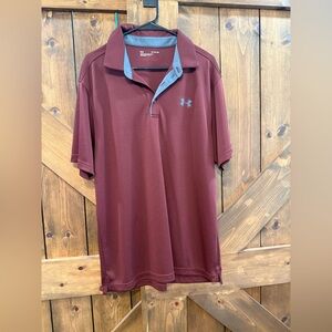 Under Armour Men's Burgundy Polo Shirt